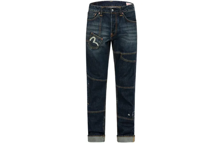 EVISU Jeans Men's Denim Blue Moderate Straight Fit Pants