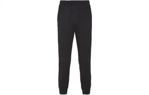 PRADA Casual Pants Men's Black Moderate Cuffed Pants