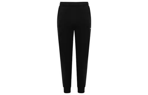 Li Ning Breathable Moisture Wicking Fleece Lined Elastic Cuff Knitted Sweatpants Unisex Black