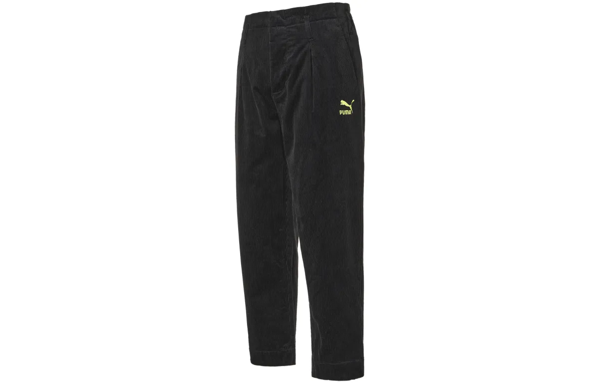 PUMA Casual Pants Men's Black Moderate Straight Fit Pants