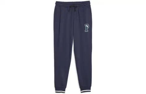 PUMA Knitted Sweatpants Men's Navy Blue