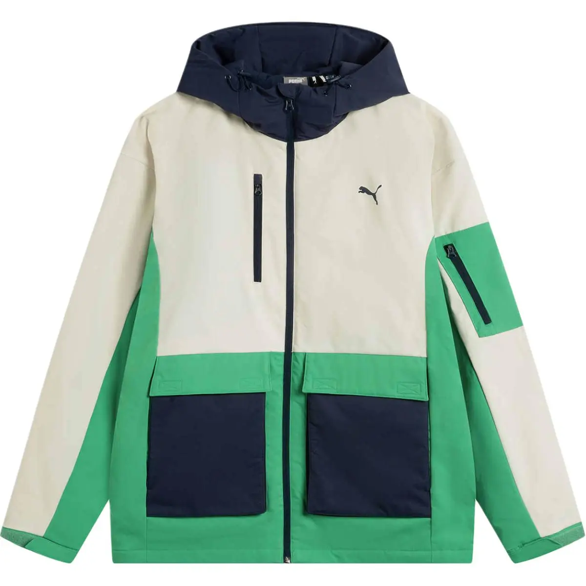 PUMA Down Jackets Unisex Ecru Hooded Moderate