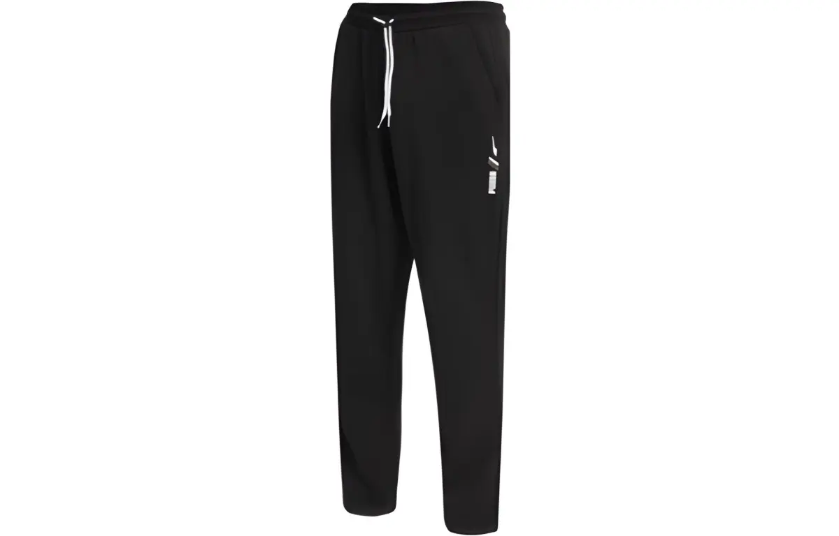 PUMA Casual Pants Men's Black Moderate Cuffed Pants