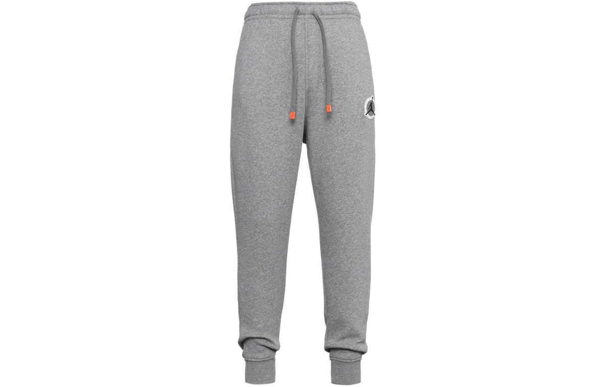 Jordan As M J Flt Mvp Hbr Flc Pant 2 Logo Label Fleece Lined Long Casual Mid Rise Elastic Cuff Knitted Sweatpants Men's