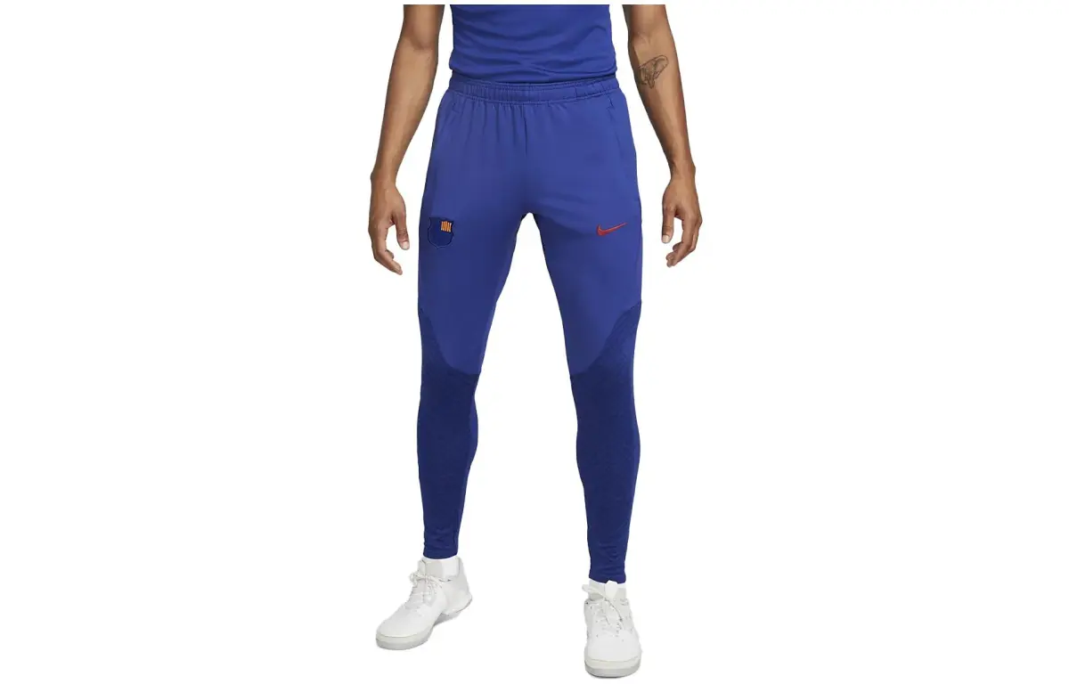 Nike Knitted Sweatpants Men's Blue Moderate Cuffed Pants