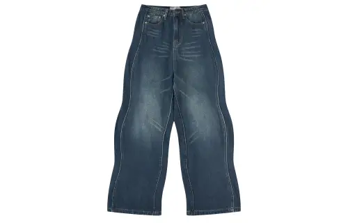 HARSH AND CRUEL Jeans Unisex Washed Blue