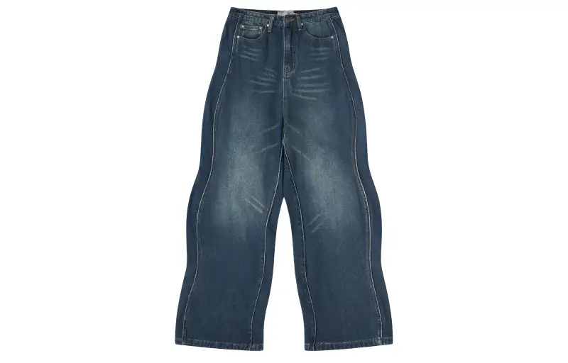 HARSH AND CRUEL Jeans Unisex Washed Blue