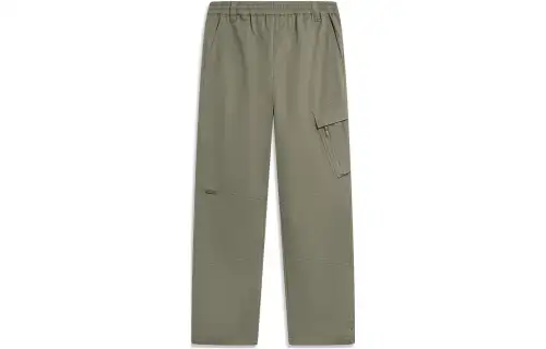Li Ning CF 20233 Fall Winter New Arrival Knitted Sweatpants Men's Murky Olive Green