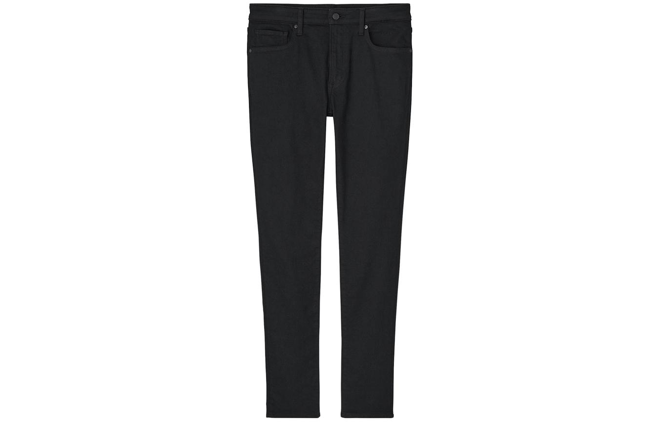 UNIQLO Uniqlo, black loose straight jeans, loose straight fit