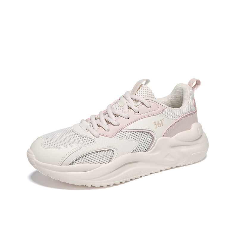 361° Low top Casual Running Shoes Women’s Lotus Seed White Fresh Pink