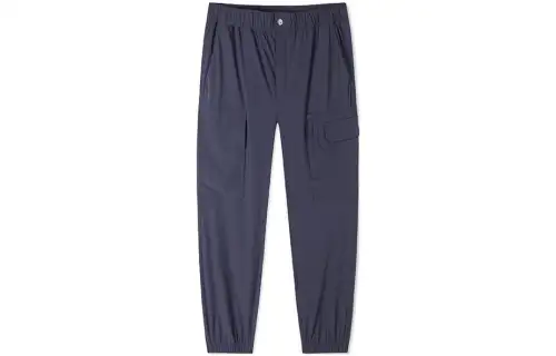 ANTA Knitted Sweatpants Men's Navy Blue Moderate Cuffed Pants