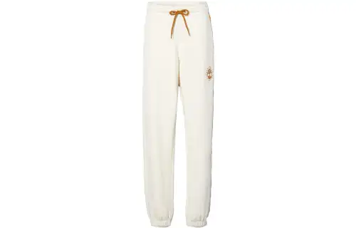 Timberland Knitted Sweatpants Unisex Vintage White Moderate Cuffed Pants