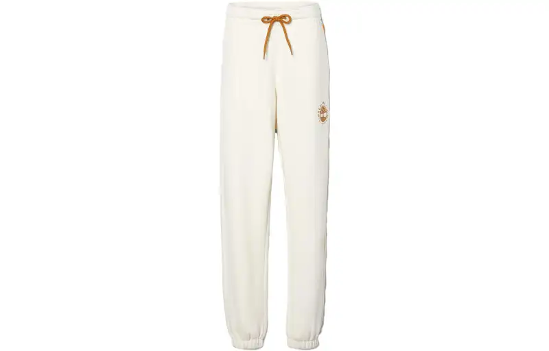 Timberland Knitted Sweatpants Unisex Vintage White Moderate Cuffed Pants