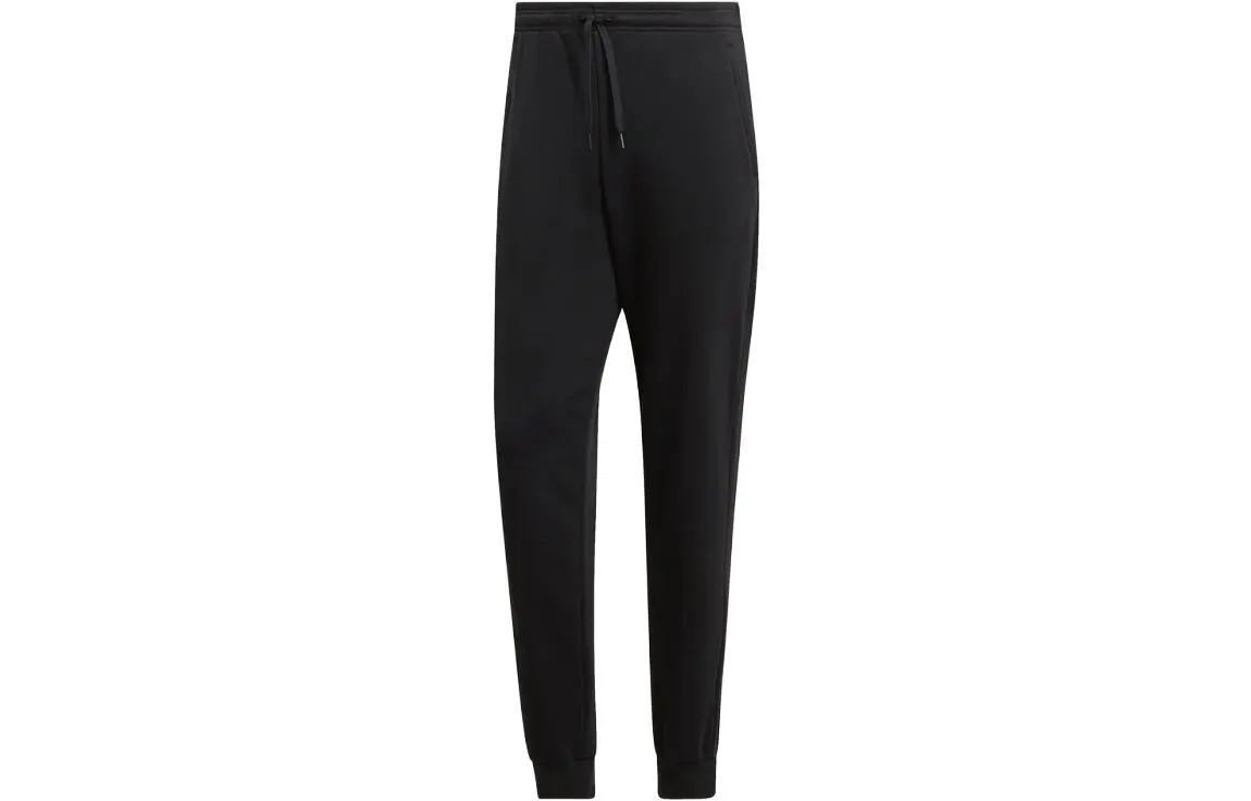 Adidas Knitted Sweatpants Men's Black Moderate Cuffed Pants