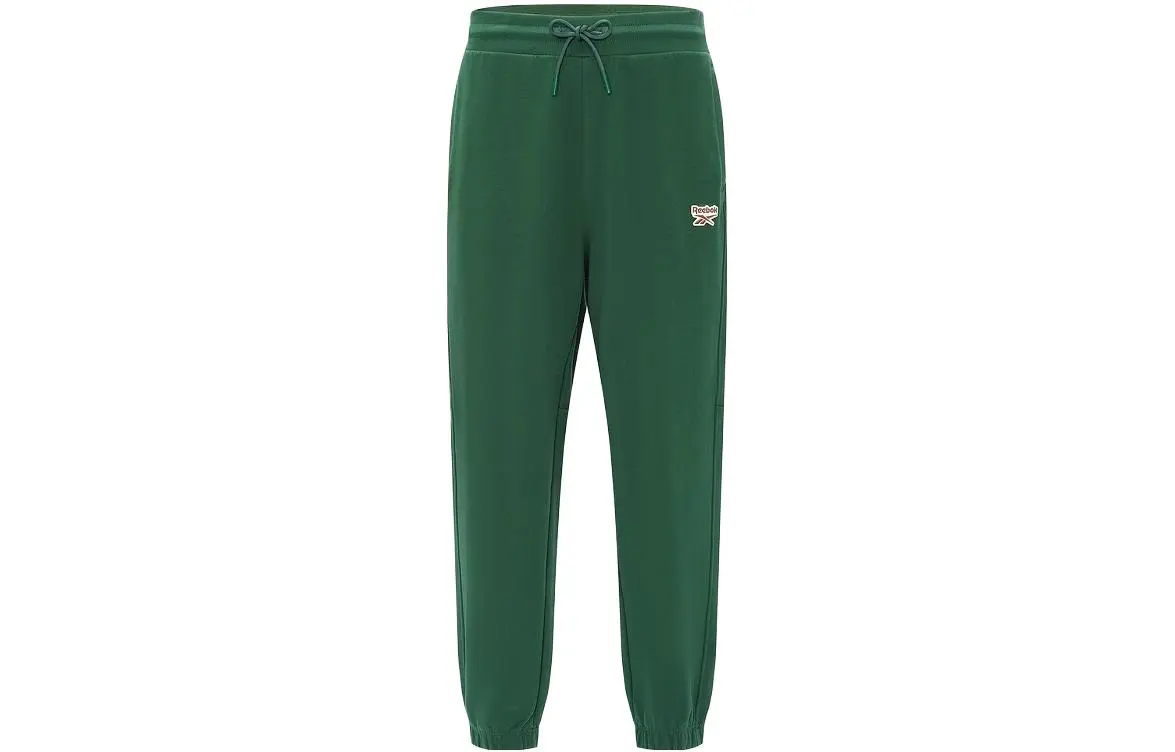 Reebok Knitted Sweatpants Unisex Dark Green Moderate Cuffed Pants