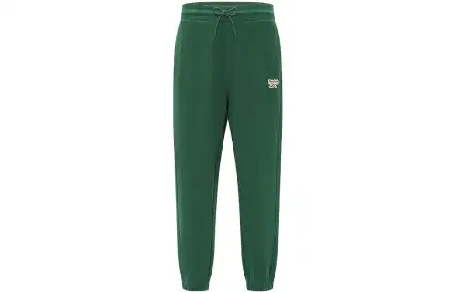 Reebok Knitted Sweatpants Unisex Dark Green Moderate Cuffed Pants