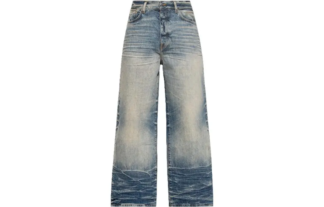 AMIRI Logo Patch Straight Leg Jeans