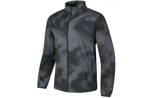 Skechers Jackets & Coats Men's Black Gray Ink All Over Print