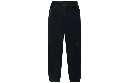 ANTA Life Collection Knitted Sweatpants Men's Black Thickened Cuffed Pants