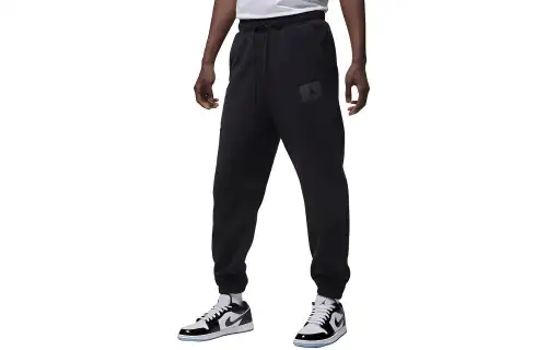 Jordan ESSENTIALS Knitted Sweatpants Men's Black Moderate Cuffed Pants