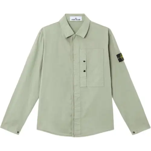 STONE ISLAND Compass Patch Long Sleeved Overshirt