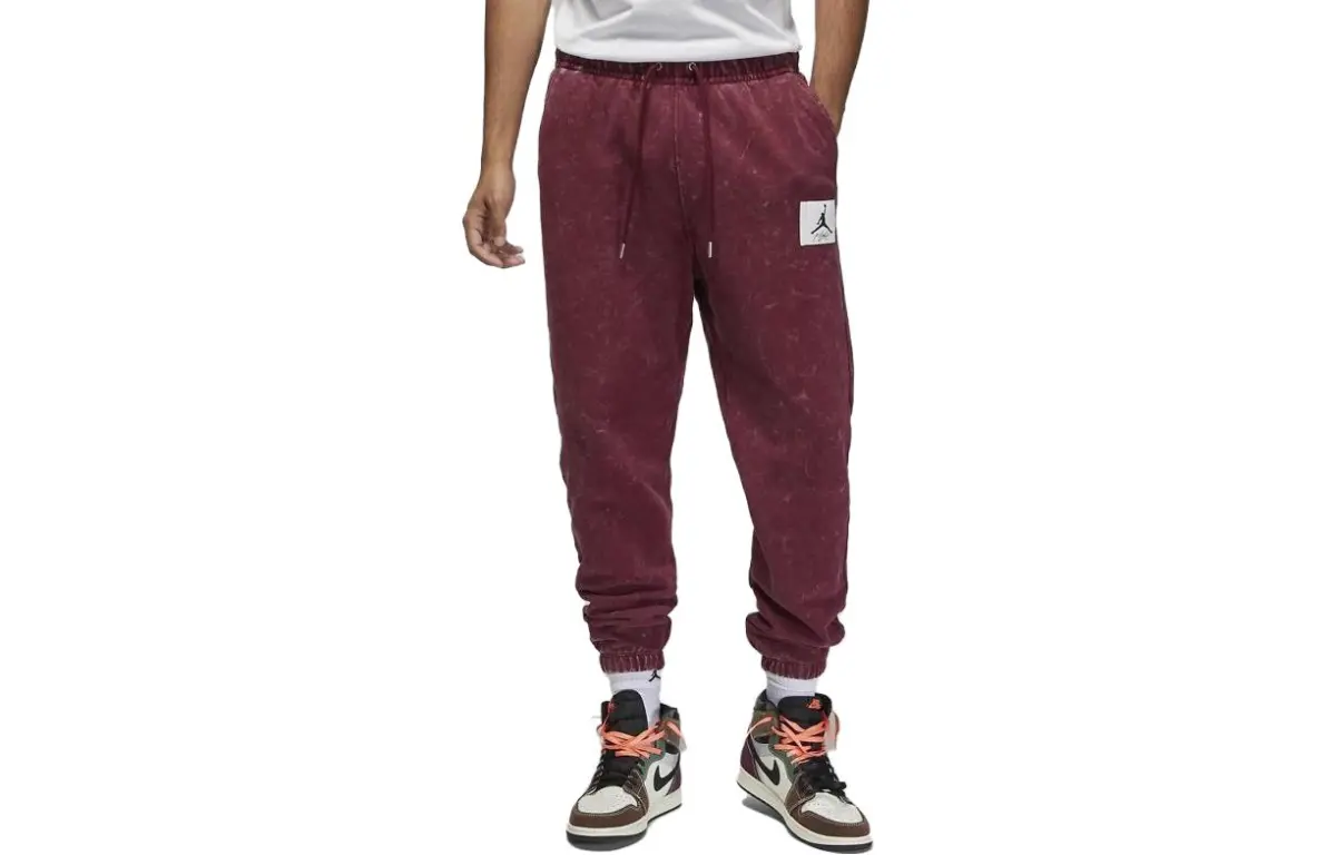 Jordan Knitted Sweatpants Men's Purple Moderate Cuffed Pants