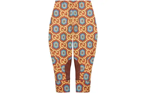GUCCI Gg Kaleidoscope Equestrian Inspired Cropped Truosers