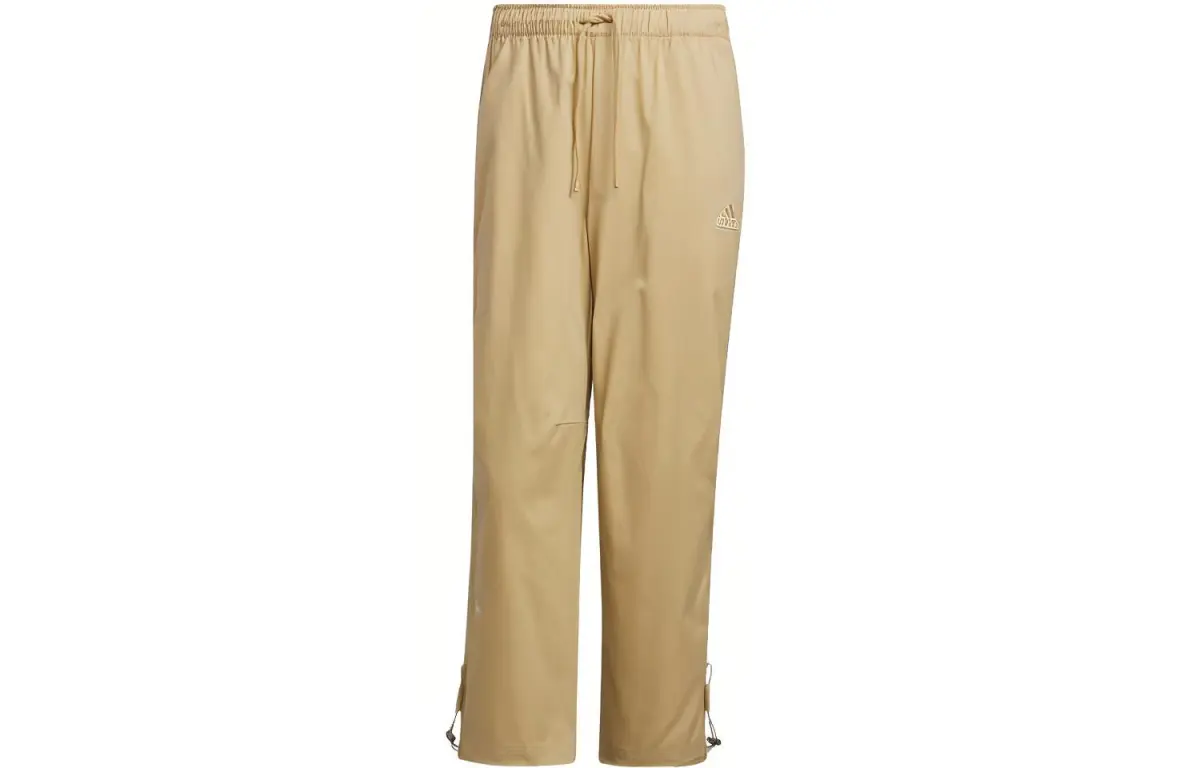 Adidas Wide Woven Pants Knitted Sweatpants Men's Light Khaki