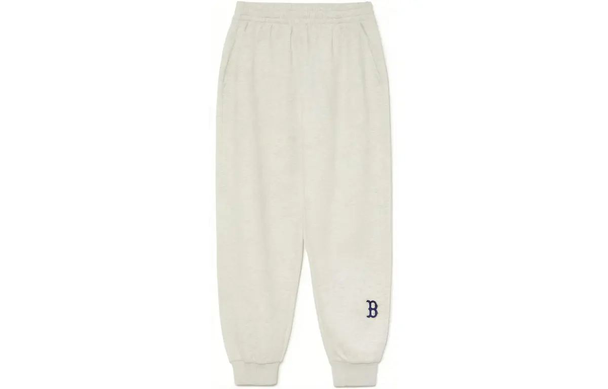 MLB Knitted Sweatpants Unisex Gray Moderate Cuffed Pants