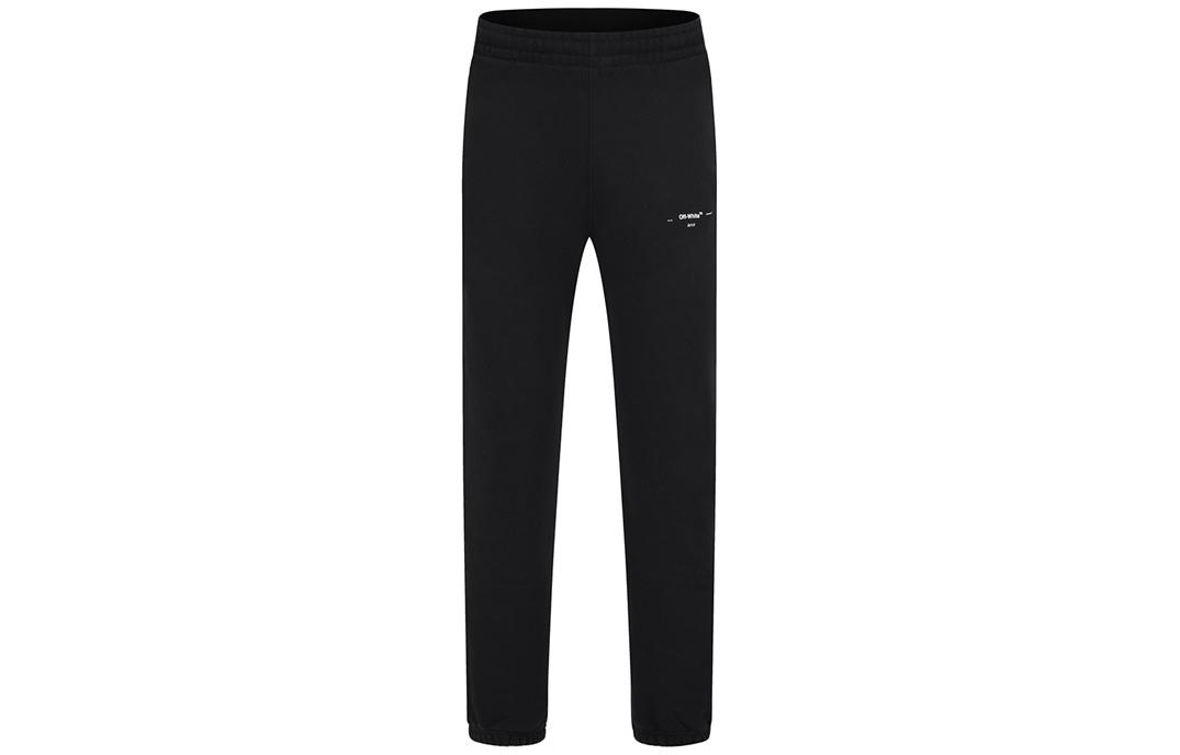 OFF WHITE FW20 Casual Pants Men's Black Moderate Cuffed Pants
