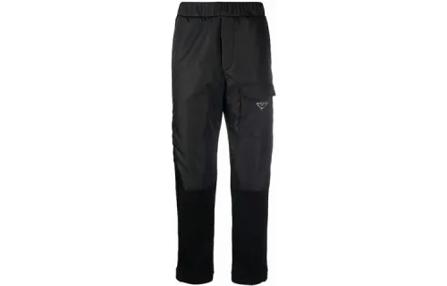 PRADA Casual Pants Men's Black Moderate Straight Fit Pants