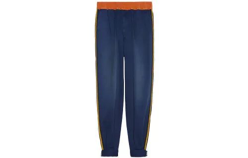 GUCCI Casual Pants Men's Blue Moderate Straight Fit Pants