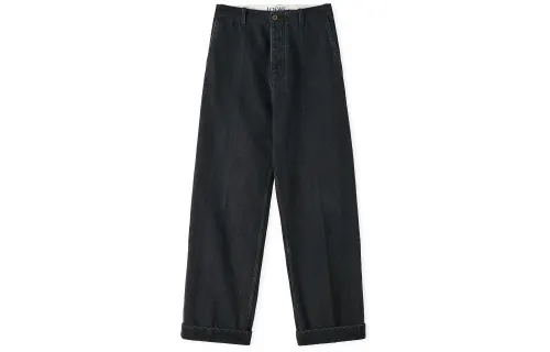 LOEWE Jeans Men's Black Moderate Wide Leg Pants