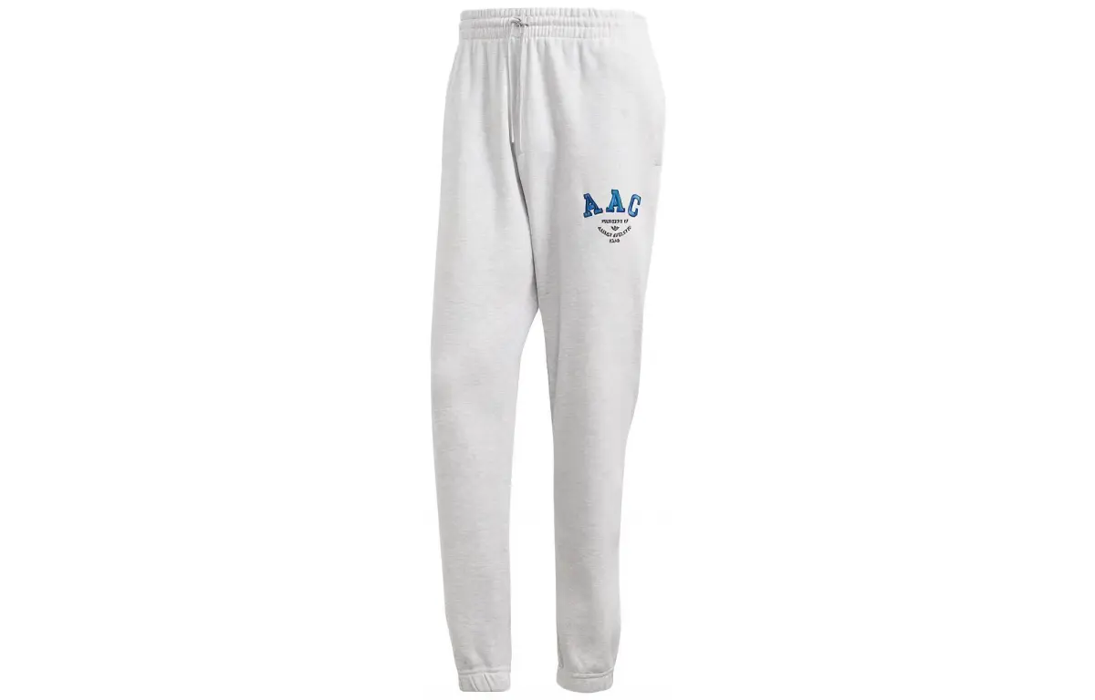 Adidas Originals Knitted Sweatpants Men's Gray Moderate Cuffed Pants