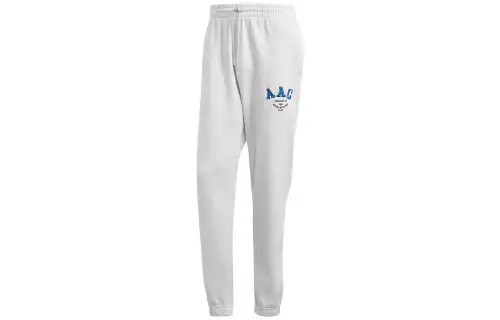 Adidas Originals Knitted Sweatpants Men's Gray Moderate Cuffed Pants