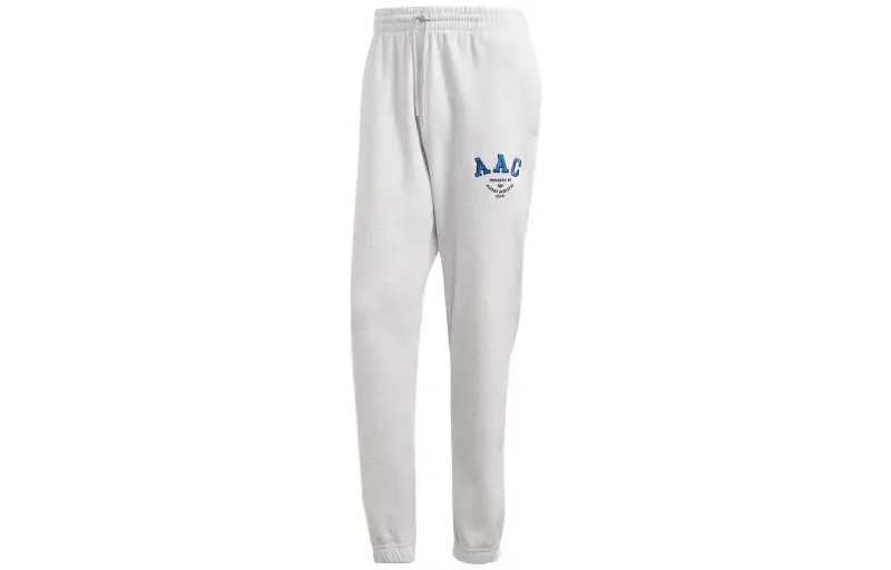 Adidas Originals Knitted Sweatpants Men's Gray Moderate Cuffed Pants