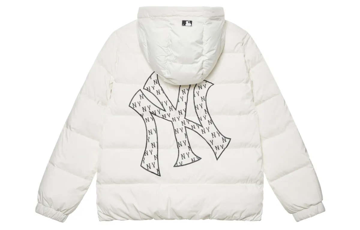 24FW MLB New York Yankees Down Jacket Unisex Cream