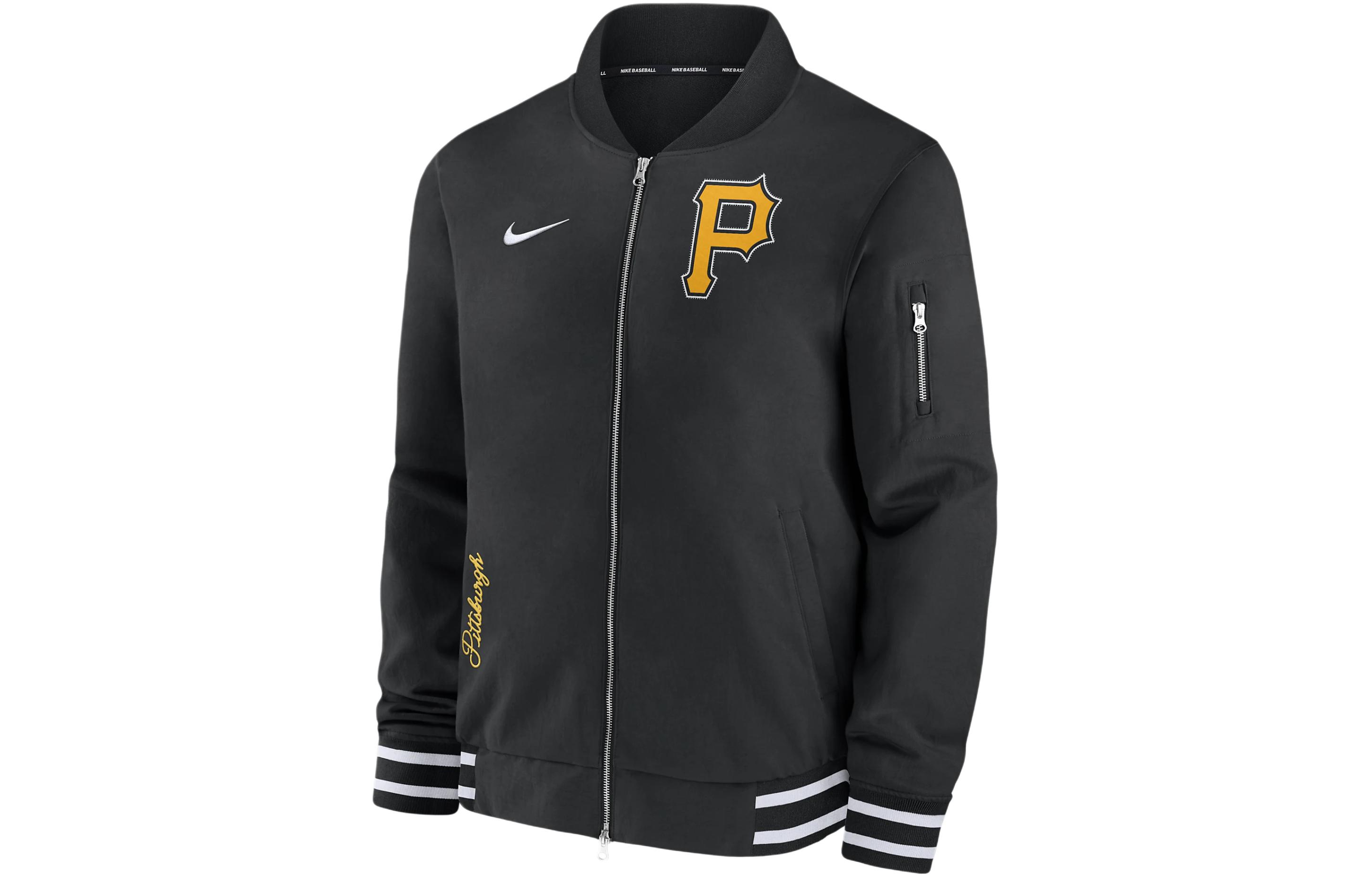 Nike Pittsburgh Pirates Authentic Collection Men's Nike Mlb Full-Zip Bomber Jacket