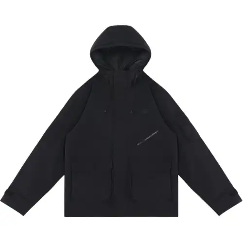 New Balance SS25 Clean Solid Color Minimalist Style Large Pocket Practical Hooded Jacket Men's Black