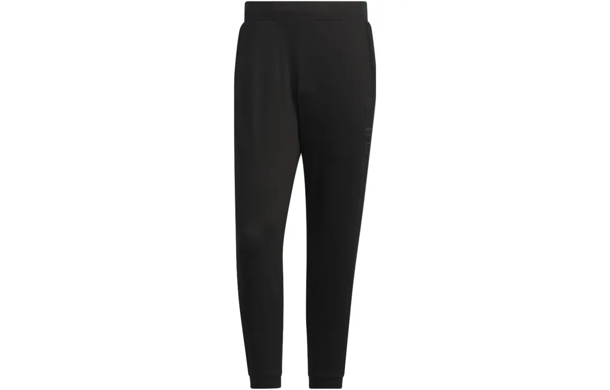 Adidas Knitted Sweatpants Men's Black Moderate Cuffed Pants