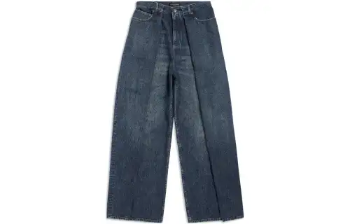 Balenciaga Jeans Unisex Indigo Moderate Wide Leg Pants