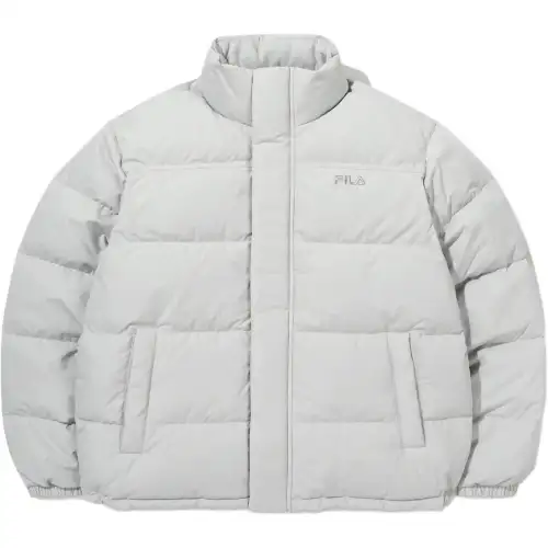 FILA Down Jackets Unisex Gray Stand Collar Moderate