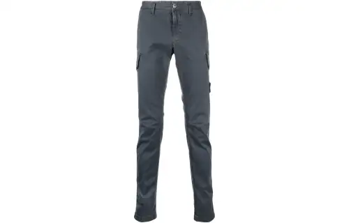 STONE ISLAND Casual Pants Men's Gray Moderate Straight Fit Pants