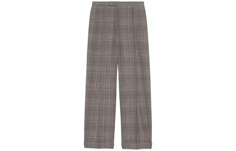 GUCCI Tapered Leg Plaid Trousers