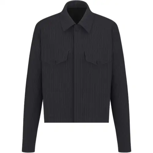 DIOR Homme Striped Button Up Jacket