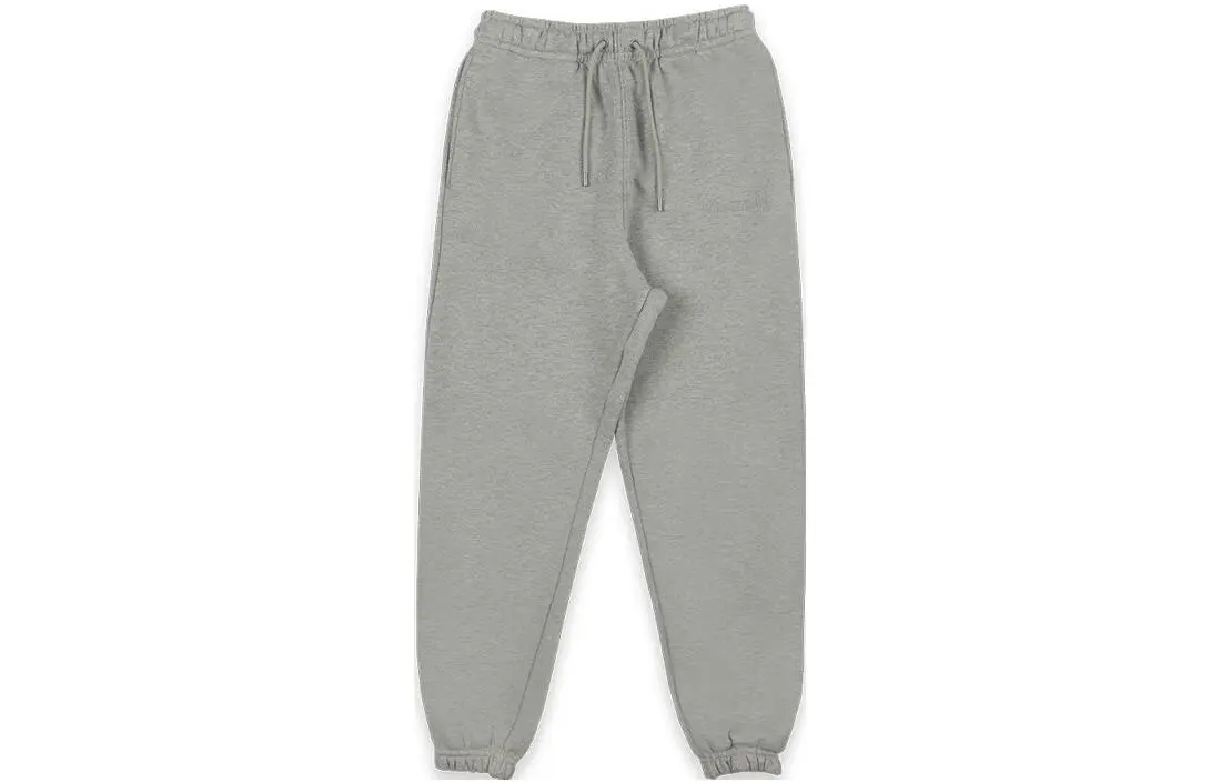 Jordan Wordmark Knitted Sweatpants Men's Gray Moderate Cuffed Pants