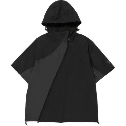 Reebok Hidden Bentil Anorak Trench Coat Unisex Black