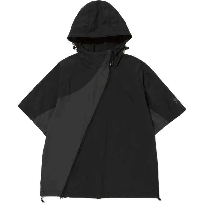 Reebok Hidden Bentil Anorak Trench Coat Unisex Black