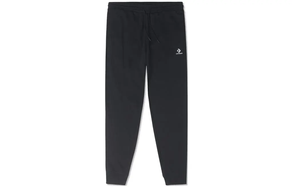 Converse Knitted Sweatpants Unisex Black Moderate Cuffed Pants
