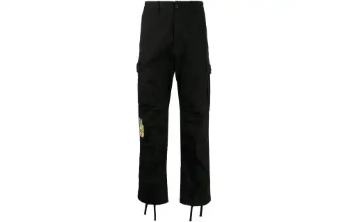 A BATHING APE Bape Casual Pants Men's Black Moderate Straight Fit Pants